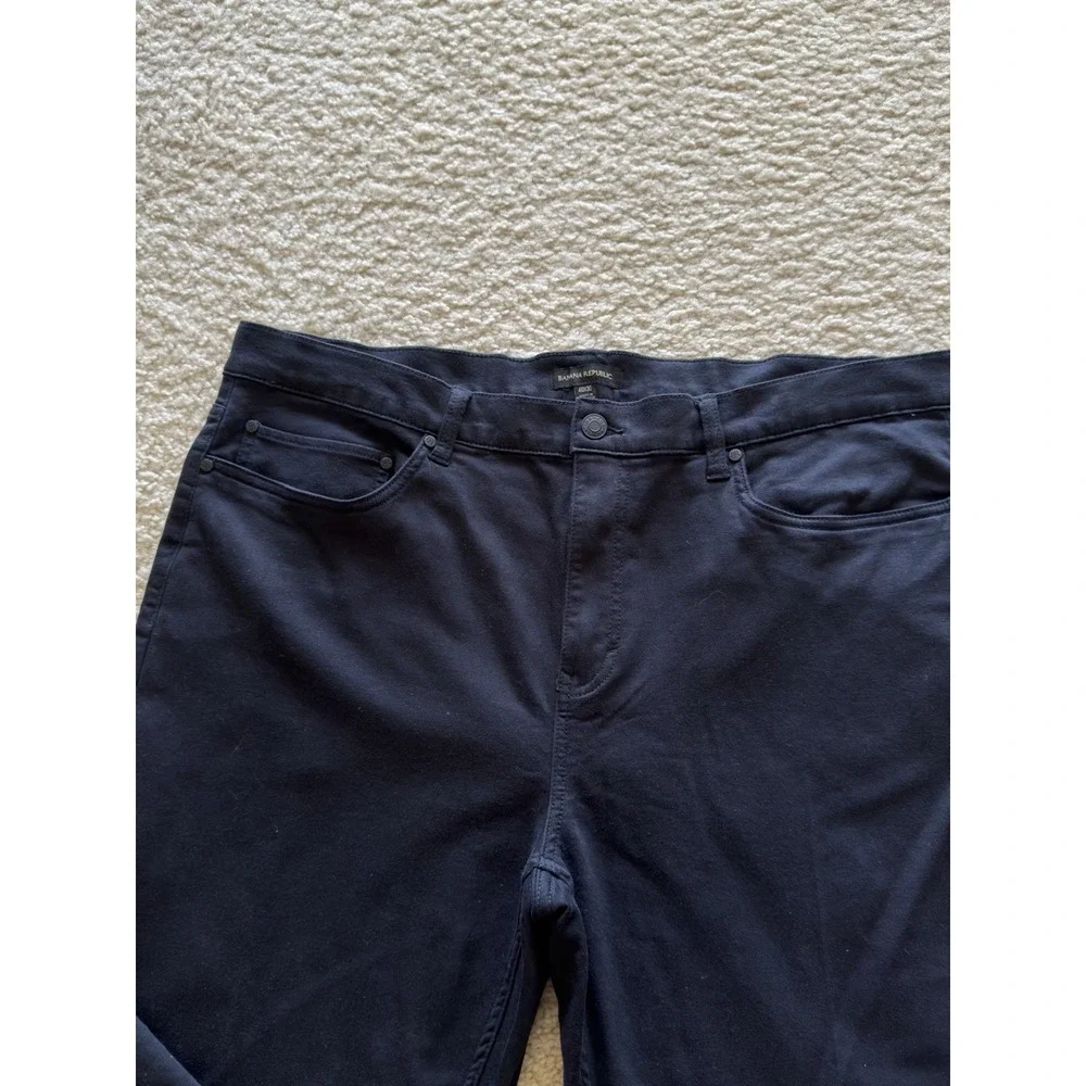 Banana Republic Soft Cotton Blend Casual Black Pants Men Size 40/30 Straight Leg